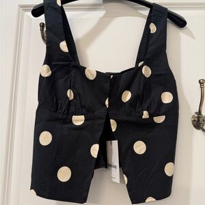 NWT Reformation Joanna Top in Moon Dot